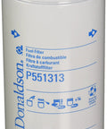 P551313 Fuel Filter Spin On Secondary For Cat 1R0750 Compatible Heavy Duty Durable Diesel Engine Filter with visible label markings
