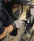 Person using Beast Power Air Die Grinder With 25,000 RPM And 0.4 HP, 1/4 Inch Collet, Rear Exhaust, Ergonomic Grip on metal in workshop