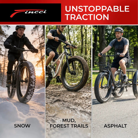 Pair Of 26 X 4.0 Fat Mountain Bike Tires Foldable 100559 Anti Puncture 3mm Nylon Antipuncture With Kevlar Bead For All Terrain Grippy Traction On Sand Snow Dirt Standard 26 Inch Fat Rims on snow, mud trails, and asphalt