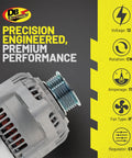 Alternator Replacement For Dodge Dakota 2.5L 1999 2000 And Jeep Cherokee TJ Wrangler 2.5L 4.0L 1999 2000 With 117 Amp Output 12V CW