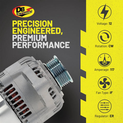 Alternator Replacement For Dodge Dakota 2.5L 1999 2000 And Jeep Cherokee TJ Wrangler 2.5L 4.0L 1999 2000 With 117 Amp Output 12V CW