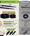 Comparison chart for Drip Irrigation System Kit Complete Garden Watering Solution With Adjustable Emitters No Fuss Easy Setup
