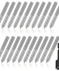 20 Pack 1/4-20 X 1-1/2 Inch Hanger Bolts with Driver, Double Headed Self Tapping Bolts for Wood Furniture Joints, Threaded Rod Screws