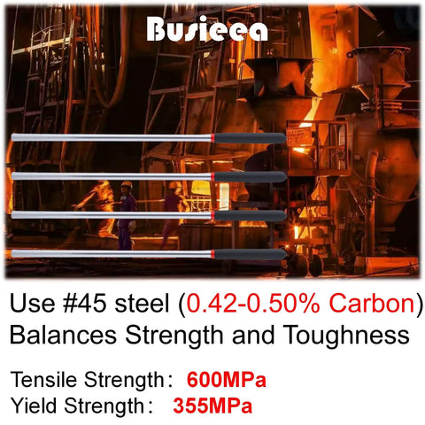 Four Pack Sixteen Inch Garage Door Winding Rods For Torsion Springs with #45 steel, factory background, tensile strength 600MPa.