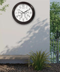 Must Have 24 Inch Indoor Outdoor Lighted Clock With Self Illuminated Face Waterproof 3 In 1 Weather Station Including Thermometer And Hygrometer Metal Clock In Oil Rubbed Bronze Finish Night Light on outdoor wall