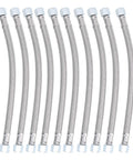 Heavy Duty Flexible Air Compressor Hose 40 Cm Cast Steel Connectors High Pressure Pneumatic Line set of 10 units with durable fittings.
