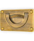 Solid Brass Box And Drawer Pulls Set Of 2, 3 Inch Length, Vintage Industrial Cabinet Hardware For Furniture.