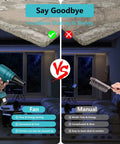 Comparison of Crazy Fast Mini Air Blower With 18V Battery Cordless Brushless Duster and manual brush for dusting efficiency