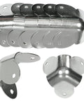 Three Leg Cabinet Corner Bracket Nickel Finish For Strong Furniture Reinforcement And Cabinet Repairs 1.5 Inch Square 18 Gauge