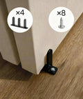 Universal Black Sliding Door Bottom Guides Set, 4 Pack With Screws, ABS Floor Track Roller Guides for cabinet and closet doors