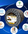 Heavy Duty Diamond Trimmer Line Spool 5 Pound Twisted.105-Inch By 1410-Feet Pro Grade Nylon Weed Eater String for trimming