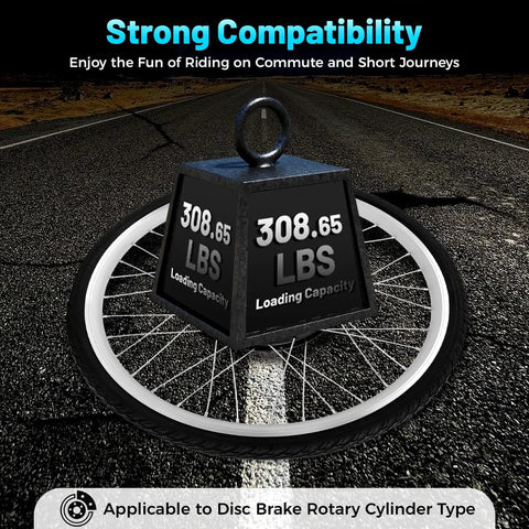 26 Inch Electric Bike Conversion Kit 48V 1000W Rear Hub Motor With 460 RPM PAS Sensor And LCD Display showcasing weight capacity