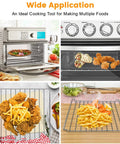 Air Fryer Wire Rack For Cuisinart TOA 60 65 70 Convection Toaster Oven used to cook chicken and fries in various settings