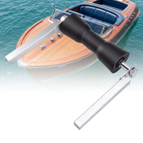 Heavy Duty Boat Trailer Roller Kit 7.48 Inch Hot Dipped Galvanized Finish With Wear Resistant Nylon Rollers on trailer arm