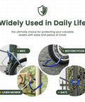 3.3 Feet Heavy Duty Bike Chain Lock With Key 6mm Thick Chain For Bicycle Motorcycle Door Gate Security in daily use