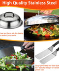 Family 40 Piece Griddle Accessories Kit For Backyard BBQ Flat Top Grill Tools with basting covers and spatulas in use