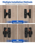 Heavy Duty 90 And 180 Degree Barn Door Locks And Latches Aluminum Sliding Door Latch Kit for multiple installation methods