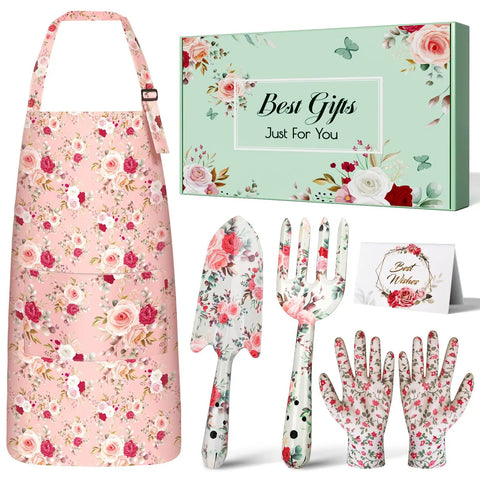 gardening apron and gloves set All In One Garden Gift Set For Women
