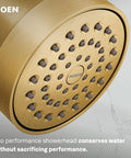 Close-up of Super Sleek Brushed Gold Tub And Shower Trim Kit featuring smooth pressure balancing controls and water saving efficiency.