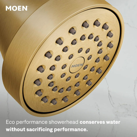 Close-up of Super Sleek Brushed Gold Tub And Shower Trim Kit featuring smooth pressure balancing controls and water saving efficiency.