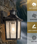 Smart Motion Sensor Outdoor Wall Light Dusk To Dawn LED Waterproof Exterior Fixture for Porch Patio Garage in rain