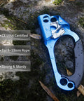 Right Hand Rope Ascender For 8 To 13mm Rope, Ultra Lightweight Aluminum Rope Clamp, Arborist Rappelling Gear, Blue Right