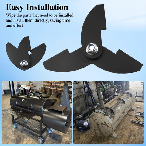8 X 2 And A Quarter Inch Beefy Heavy Duty BBQ Smoker Hinge Kit With Bolts Nuts And Washers 6 Pack Fits Three Sixteenths Inch Plate Steel Smoker Doors Replacement Hinges Built To Last For Large Grill Smokers with easy installation