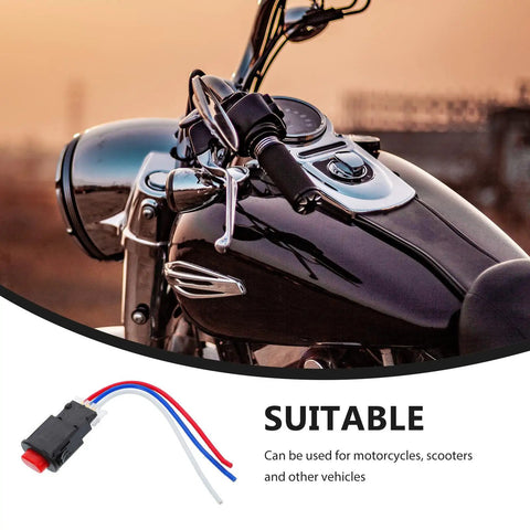 Go-To Handlebar Push Button Switch For Motorcycles Electric Bikes And Scooters With Hazard Lights On Off Durable ABS Metal