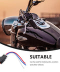 Ride Ready Motorcycle Handlebar Light Switch For Electric Bikes And Scooters With Easy Install ABS And Metal Build Multipurpose Hazard Warning Switch For Street Ready Vehicles And Smooth Handlebar Control on motorcycle handlebar.