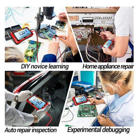 Auto Ranging Digital Multimeter With Large LCD Display And 4000 Count Voltage Tester TRMS Volt Meter in various use scenarios
