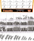 150 Piece Extension Spring Kit in 15 Sizes Stainless Steel Small Springs for Home Repairs and DIY Projects in case