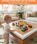 Super Snug W Shape Corner Protectors With Pre Taped Edge Guard For Furniture Safety Kid And Pet Friendly Home Bumper Roll on table edge.