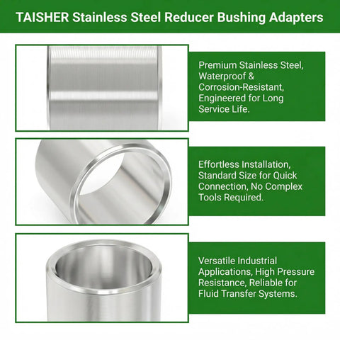 Beefy Heavy-Duty Stainless Steel Bushing Sleeve Set 12 Pieces 5/8 Inch Bore, 3/4 Inch Outer Diameter, 5/8 Inch Length Reducing Sleeve Spacer For M14 Screws Bolts And Rods, Corrosion Resistant, High Pressure, Leak Proof, Easy Install, stainless steel reducer bushing