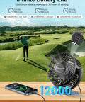 Two Pack Magnetic Golf Cart Fans Rechargeable 12000mAh Battery Portable Fans With Light And Strong Magnetic Base Easy On