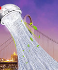 Kickin High Pressure Handheld Shower Head With 59 Inch Hose And Bracket, Vortex Turbo Spray, ionic filter in urban setting