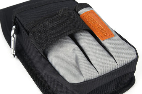 5 Pocket Tool Pouch With Heavy Duty Belt Clip For Tool Belts Up To 2 Inches Wide, Mini Organizer Pocket Attachment For Electricians