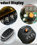 Universal Motor Speed Controller For 12V To 60V Systems With 12A Max Includes 2 Remote Controls DIY Ready Perfect For Motors LEDs And Fans 433MHz Wireless RF Switch Compact 100x50x36mm Receiver For Tight Spaces, black DC control module and remote