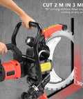 16 Inch Electric Concrete Annular Cutter Brushless 9500W Ring Saw in use with 90° cut on concrete.