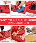 Step-by-step guide using 35mm Hinge Hole Jig Drill Guide Set For Woodworking Pros Concealed Hinge Drill Guide With 35mm Bit And Depth Stop