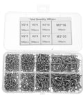 Pro Grade Self Tapping Sheet Metal Screws Kit 800Pcs M2 Round Head Carbon Steel Fasteners in organized case