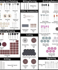 Detailed layout of 544 Piece Rotary Tool Accessories Kit DIY Friendly All In One Set with various attachments for versatile use.