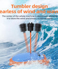 Rechargeable Scuba Diving System with Waterproof Air Compressor on wave, showcasing tumbler design stability in wind and waves.
