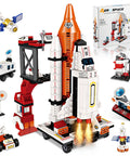 12 In 1 Space Rocket Building Blocks Kit For Kids Aged 6 To 12 566 Piece STEM Construction Set with rocket and shuttle models