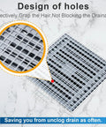 Disposable Shower Drain Hair Catcher Pack 25 Mesh Discs 4.1 Inch Hair Catchers showcasing hole design for effective clog prevention.