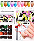 Patting Gel Palette With 12 Jelly Gel Colors Each Nail Art Kit Including 30 Soft Sponges Grabber Pen Nail Brush 4 Decorative Sticker Sheets And User Manual For Easy Ombre And Pro At Home Nail Art displayed with color palettes and tools