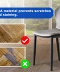 30 Pack Self Adhesive Headboard Stoppers And Bed Bumpers Crafted From Premium High Density Eva Foam To Ditch Nighttime Shaking And Save Drywall From Scuffs For A Rock Steady No Fuss Setup, showing chair and flooring protection features.