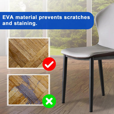 30 Pack Self Adhesive Headboard Stoppers And Bed Bumpers Crafted From Premium High Density Eva Foam To Ditch Nighttime Shaking And Save Drywall From Scuffs For A Rock Steady No Fuss Setup, showing chair and flooring protection features.
