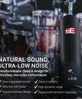 Close-up of Matched Pair Small Diaphragm Condenser Microphones, XLR, Pro Instrument Mics, with drum kit in background.
