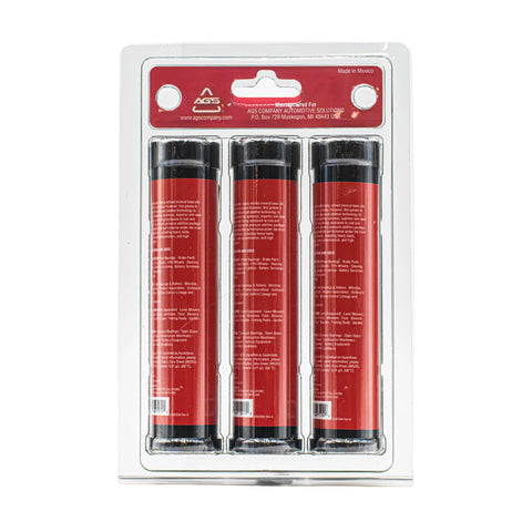 Sticky Red Lithium Complex Multipurpose Grease 3 oz Tubes Water Resistant Extreme Pressure Heavy Duty 3 Pack for Auto Equipment