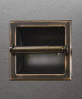 Recessed Wall Mounted Toilet Paper Holder In Oil Rubbed Bronze Heavy Duty Metal Roll Holder With Rear Mounting Bracket